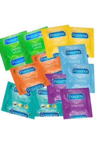 Zestaw prezerwatyw - różne rodzaje - 12 sztuk